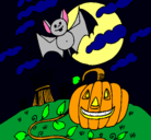 Dibujo Paisaje de Halloween pintado por isabel-11
