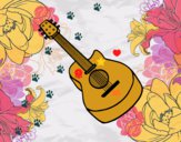 Dibujo Guitarra flamenca pintado por UmaLali