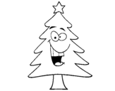 Dibujo de árbol navidad para colorear