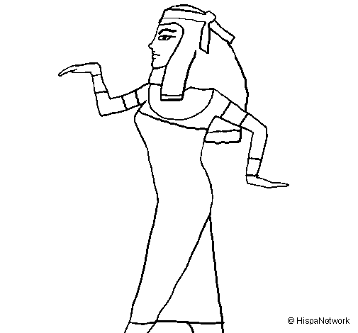 Dibujo de Bailarina egipcia 1 para Colorear