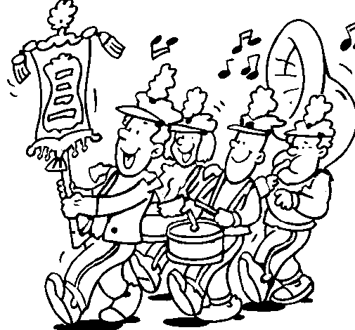 Dibujo de Banda de música para Colorear