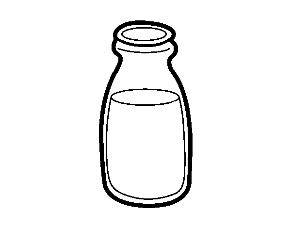 Dibujo de Botella de leche para Colorear