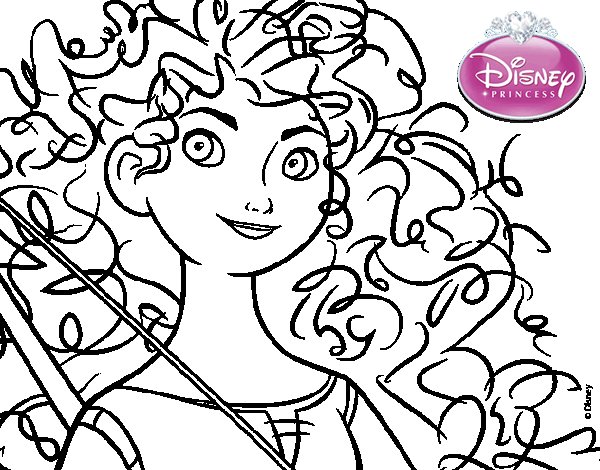 Dibujo De Brave Merida Primer Plano Para Colorear Dibujos Net