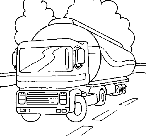 Dibujo de Camión cisterna para Colorear
