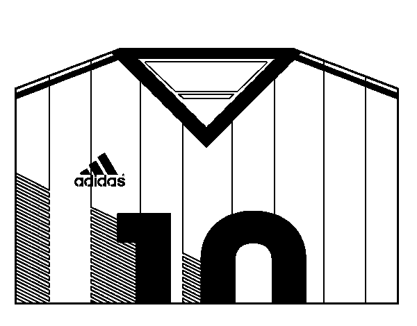 Dibujo de Camiseta del mundial de fútbol 2014 de Argentina para Colorear