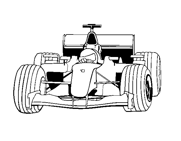 Dibujo de Coche de F1 para Colorear