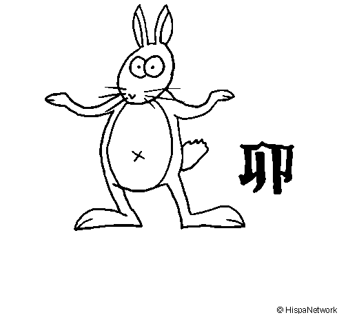 Dibujo de Conejo 2 para Colorear