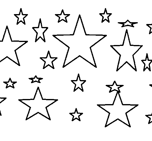 Dibujo de Conjunto de estrellas para Colorear