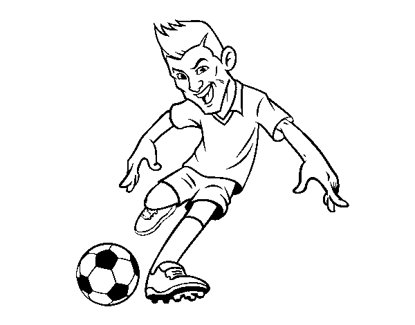 Dibujo de Delantero de futbol para Colorear