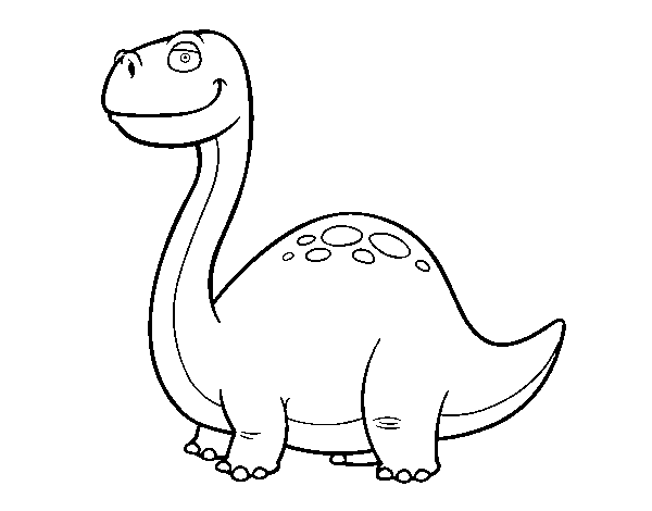 Dibujo de Dino Diplodocus para Colorear