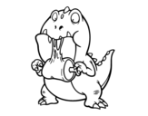Dibujo de Dinosaurio glotón