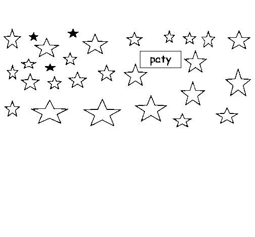 Dibujo de Estrellas 3 para Colorear