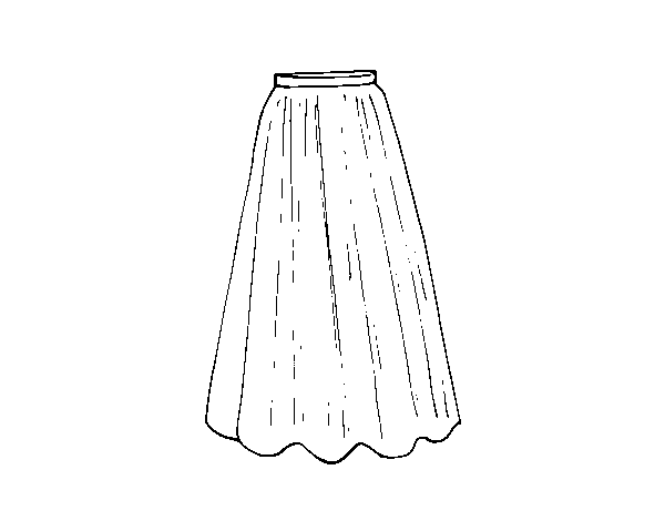 Dibujo de Falda larga para Colorear