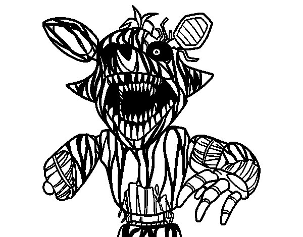 Dibujo De Foxy Terror Fico De Five Nights At Freddy S Para Colorear Dibujos Net