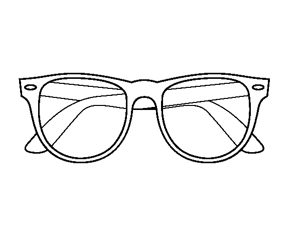 Dibujo de Gafas de pasta  para Colorear