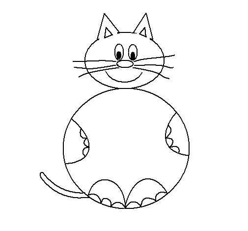 Dibujo de Gato Selene para Colorear