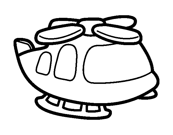 Dibujo de Helicóptero grande para Colorear