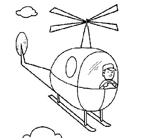 Dibujo de Helicóptero para Colorear