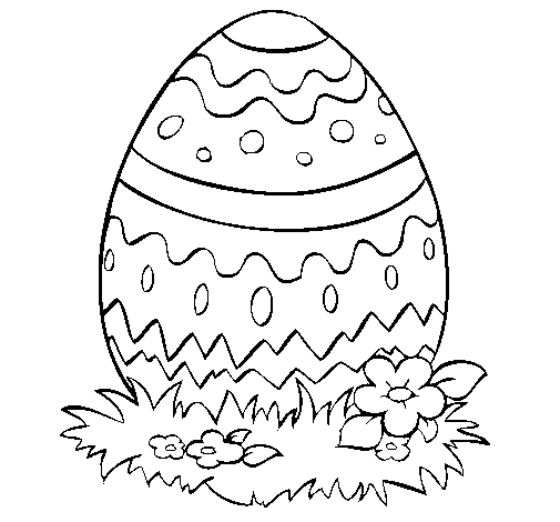 Dibujo de Huevo de pascua 2 para Colorear