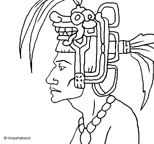 Dibujo de Jefe de la tribu para Colorear
