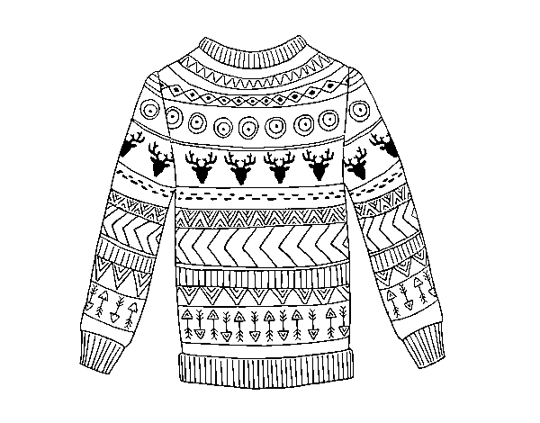 Dibujo de Jersey de lana estampado para Colorear