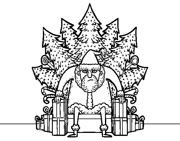 Dibujo de Juego de Tronos de Navidad para Colorear