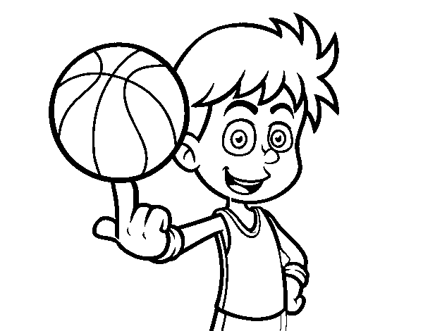 Dibujo de Jugador de baloncesto junior para Colorear