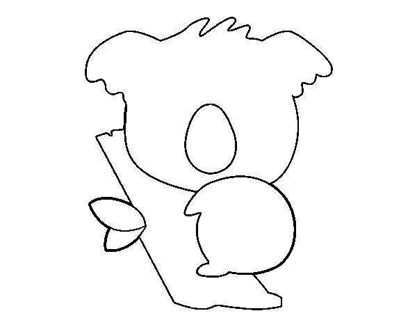 Dibujo de Koala bebé para Colorear