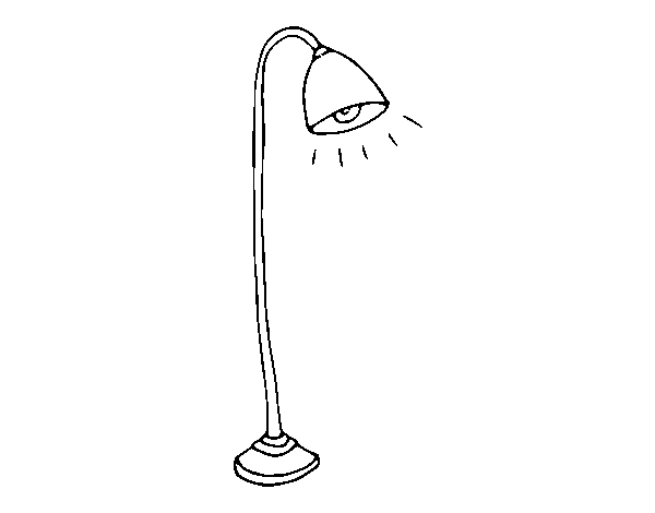 Dibujo de Lámpara de pie para Colorear