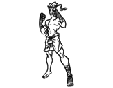 Dibujo de Luchador de Muay Thai