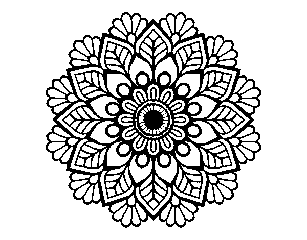 Dibujo de Mandala de primavera para Colorear