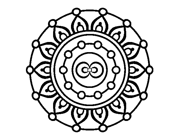 Dibujo de Mandala meditación para Colorear