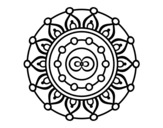Dibujo de Mandala meditación para colorear