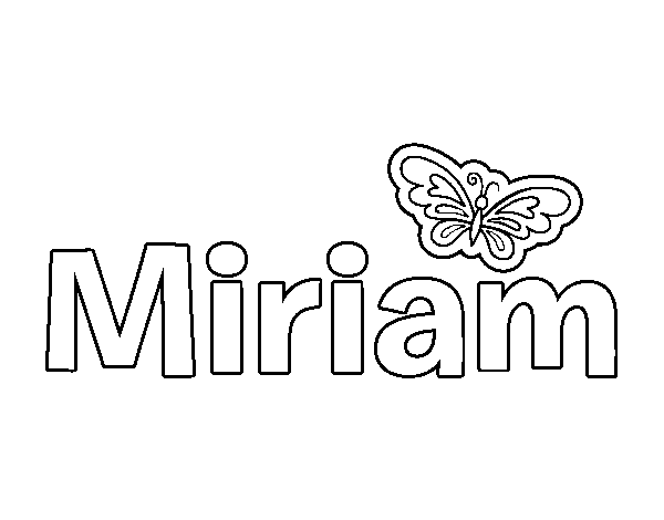 Dibujo de Miriam para Colorear