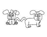 Dibujo de Perritos para colorear