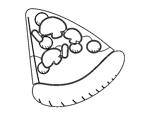 Dibujo de Porción de pizza para Colorear