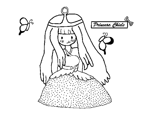 Dibujo de Princesa chicle para Colorear