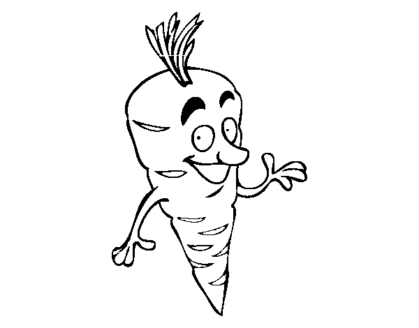 Dibujo de Señor zanahoria para Colorear