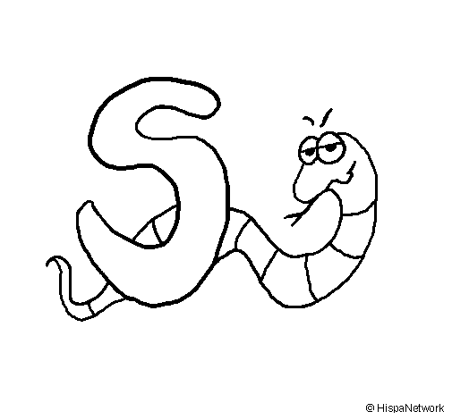 Dibujo de Serpiente 1 para Colorear