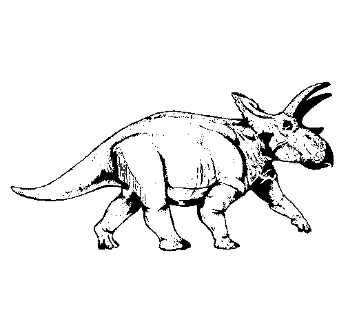 Dibujo de Triceratops 1 para Colorear