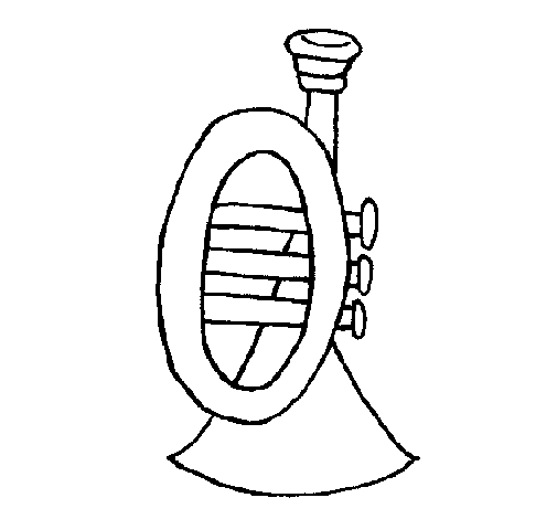 Dibujo de Trompeta para Colorear