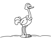 Dibujo de Un avestruz