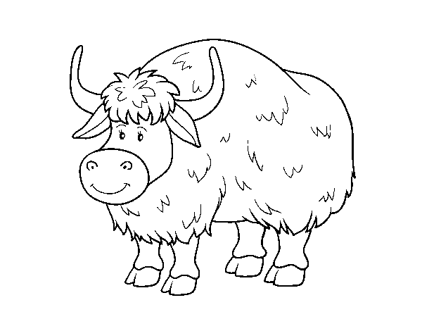 Dibujo de Un búfalo para Colorear