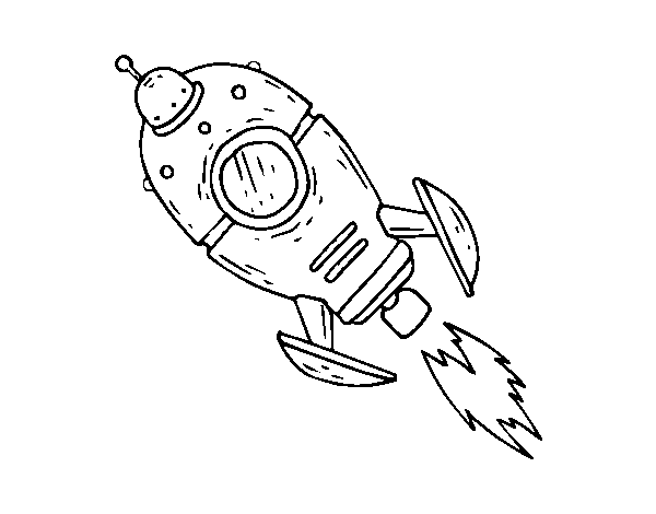 Dibujo de Un cohete espacial para Colorear