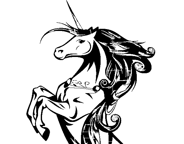 Dibujo de Unicornio mágico para Colorear