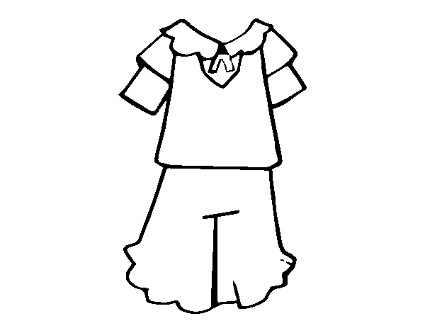 Dibujo de Uniforme de niña para Colorear