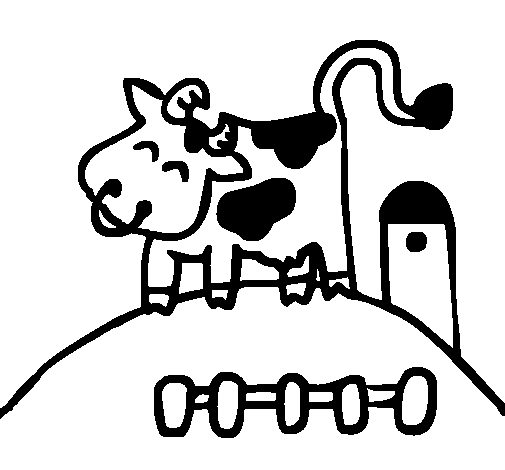 Dibujo de Vaca feliz para Colorear