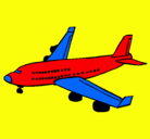 Dibujo Avión de pasajeros pintado por hutfe
