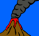 Dibujo Volcán pintado por lauracamila