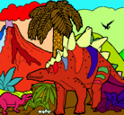 Dibujo Familia de Tuojiangosaurios pintado por ALEXrojas2006